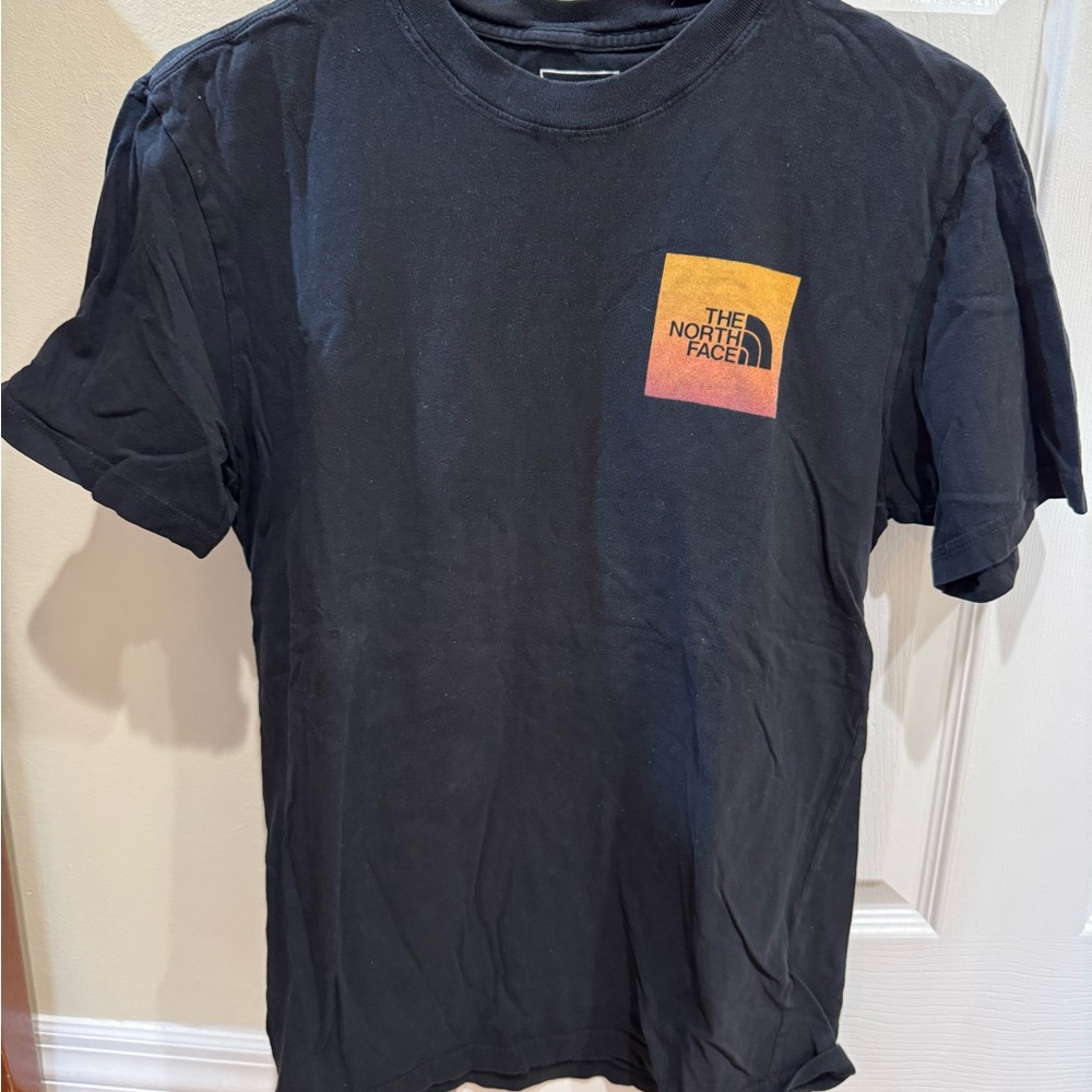The North Face Black Tee with Gradient Logo